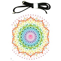 Mandala Pattern Rainbow Pride Shoulder Sling Bag by Ravend