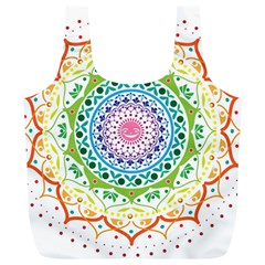 Mandala Pattern Rainbow Pride Full Print Recycle Bag (xl) by Ravend