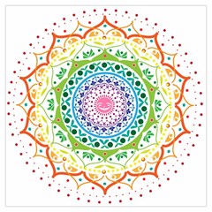 Mandala Pattern Rainbow Pride Lightweight Scarf  by Ravend