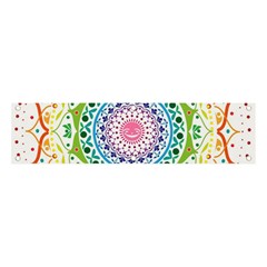 Mandala Pattern Rainbow Pride Banner And Sign 4  X 1  by Ravend