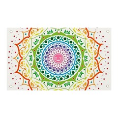 Mandala Pattern Rainbow Pride Banner And Sign 5  X 3  by Ravend