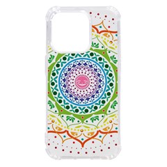 Mandala Pattern Rainbow Pride Iphone 14 Pro Tpu Uv Print Case