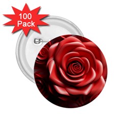 Roses Flowers Plant 2 25  Buttons (100 Pack)  by Ravend