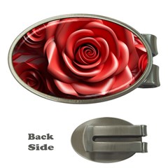 Roses Flowers Plant Money Clips (oval)  by Ravend