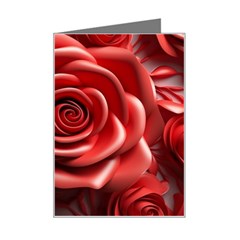 Roses Flowers Plant Mini Greeting Card by Ravend