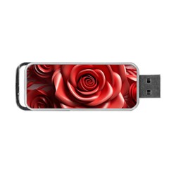 Roses Flowers Plant Portable Usb Flash (one Side) by Ravend