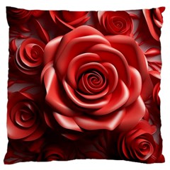 Roses Flowers Plant Standard Premium Plush Fleece Cushion Case (two Sides) by Ravend