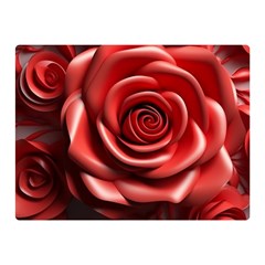 Roses Flowers Plant Two Sides Premium Plush Fleece Blanket (mini) by Ravend