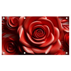 Roses Flowers Plant Banner And Sign 7  X 4  by Ravend