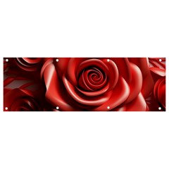 Roses Flowers Plant Banner And Sign 9  X 3  by Ravend