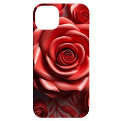 Roses Flowers Plant Iphone 14 Plus Black Uv Print Case by Ravend