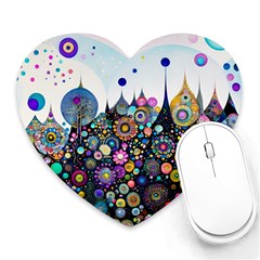 Flower Flowers Flora Floral Nature Watercolor Art Texture Heart Mousepad by Ravend