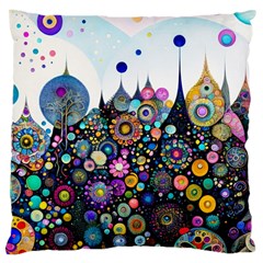 Flower Flowers Flora Floral Nature Watercolor Art Texture Large Cushion Case (two Sides) by Ravend