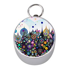 Flower Flowers Flora Floral Nature Watercolor Art Texture Mini Silver Compasses by Ravend