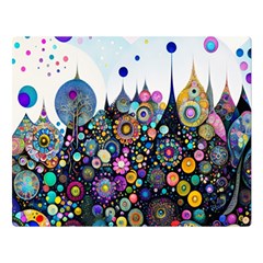 Flower Flowers Flora Floral Nature Watercolor Art Texture Two Sides Premium Plush Fleece Blanket (large)