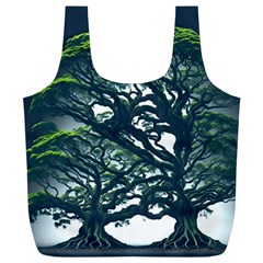 Tree Leaf Green Forest Wood Natural Nature Full Print Recycle Bag (xl) by Ravend