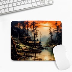 Fantasy Landscape Foggy Mysterious Small Mousepad by Ravend