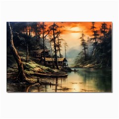 Fantasy Landscape Foggy Mysterious Postcard 4 x 6  (pkg Of 10) by Ravend