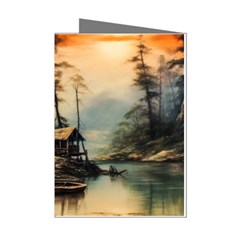 Fantasy Landscape Foggy Mysterious Mini Greeting Cards (pkg Of 8) by Ravend