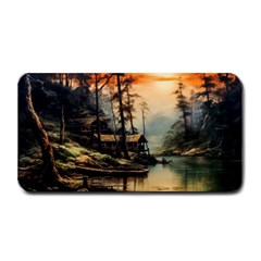 Fantasy Landscape Foggy Mysterious Medium Bar Mat by Ravend