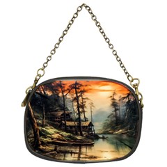 Fantasy Landscape Foggy Mysterious Chain Purse (two Sides) by Ravend