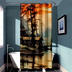 Fantasy Landscape Foggy Mysterious Shower Curtain 36  X 72  (stall)  by Ravend