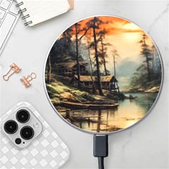 Fantasy Landscape Foggy Mysterious Wireless Fast Charger(white) by Ravend