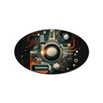 Technology Robot Internet Processor Sticker Oval (100 pack) Front