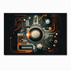 Technology Robot Internet Processor Postcard 4 x 6  (pkg Of 10) by Ravend