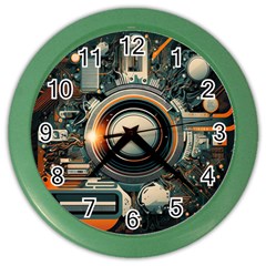 Technology Robot Internet Processor Color Wall Clock by Ravend