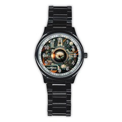 Technology Robot Internet Processor Stainless Steel Round Watch by Ravend