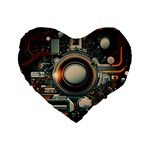 Technology Robot Internet Processor Standard 16  Premium Flano Heart Shape Cushions Front