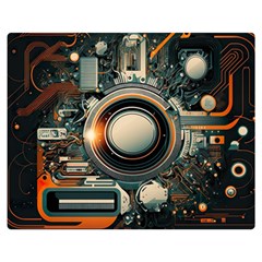 Technology Robot Internet Processor Two Sides Premium Plush Fleece Blanket (medium) by Ravend