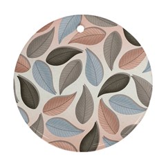 Leaves Pastel Background Nature Ornament (round) by Ravend