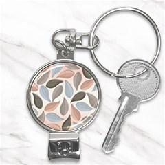 Leaves Pastel Background Nature Nail Clippers Key Chain by Ravend