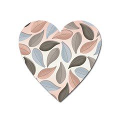 Leaves Pastel Background Nature Heart Magnet by Ravend