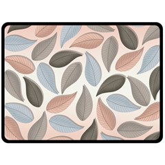 Leaves Pastel Background Nature Fleece Blanket (large) by Ravend