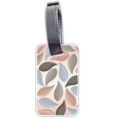 Leaves Pastel Background Nature Luggage Tag (two Sides) by Ravend