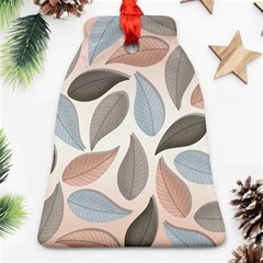 Leaves Pastel Background Nature Ornament (bell)