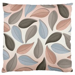 Leaves Pastel Background Nature Large Cushion Case (one Side) by Ravend