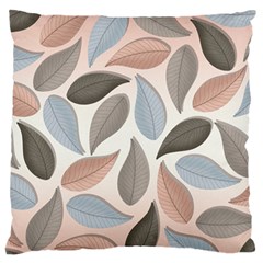 Leaves Pastel Background Nature Standard Premium Plush Fleece Cushion Case (one Side) by Ravend