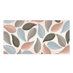 Leaves Pastel Background Nature Satin Shawl 45  X 80  by Ravend