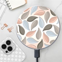 Leaves Pastel Background Nature Wireless Fast Charger(white) by Ravend