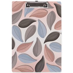 Leaves Pastel Background Nature A4 Acrylic Clipboard by Ravend