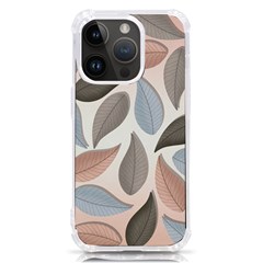 Leaves Pastel Background Nature Iphone 14 Pro Tpu Uv Print Case