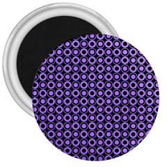 Mazipoodles Purple Donuts Polka Dot  3  Magnets by Mazipoodles