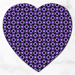 Mazipoodles Purple Donuts Polka Dot  Jigsaw Puzzle (heart) by Mazipoodles