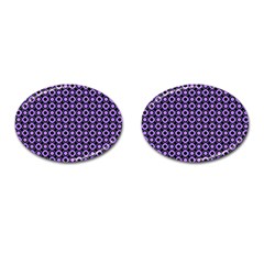 Mazipoodles Purple Donuts Polka Dot  Cufflinks (oval) by Mazipoodles