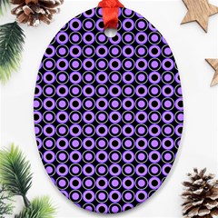 Mazipoodles Purple Donuts Polka Dot  Oval Ornament (two Sides) by Mazipoodles