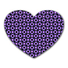 Mazipoodles Purple Donuts Polka Dot  Heart Mousepad by Mazipoodles